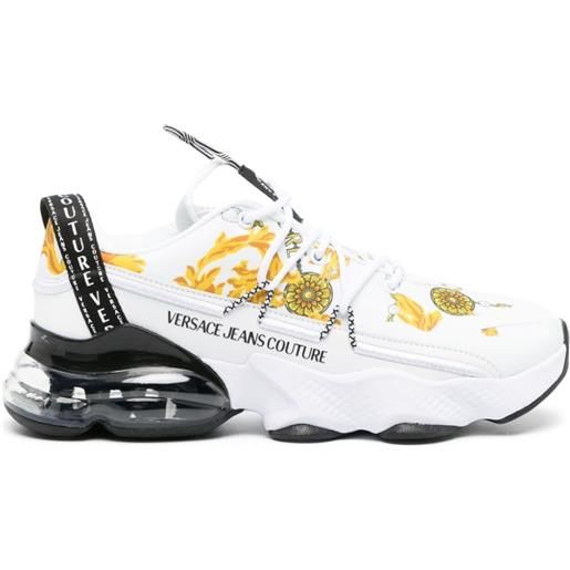 Versace Jeans Couture sneakers con stampa chain couture - bianco