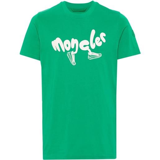 Moncler t-shirt con stampa - verde