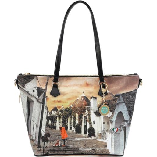 Y Not y-not shopping bag small con stampa life in trulli