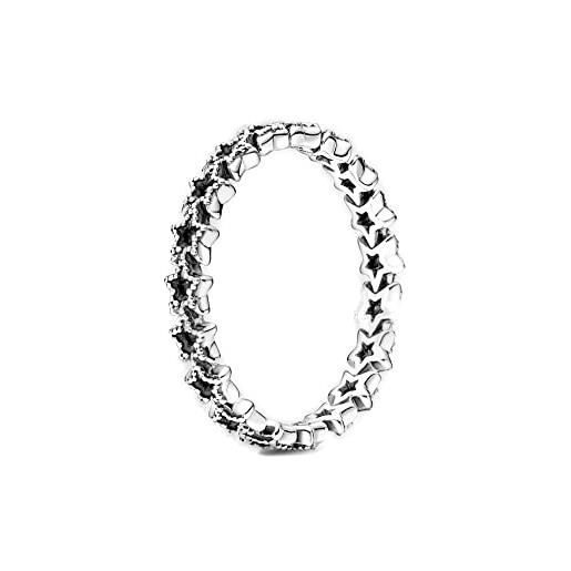 PANDORA 190029c00 - anello da donna con stelle asimmetriche, in argento sterling, senza pietre preziose, argento sterling, senza pietre preziose