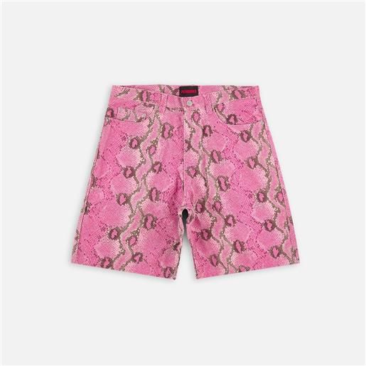 Pleasures rattle shorts pink uomo
