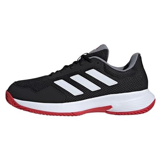 adidas court spec 2 scarpe da tennis, ginnastica unisex-adulto, nucleo nuvola nera bianca scar, 49 1/3 eu