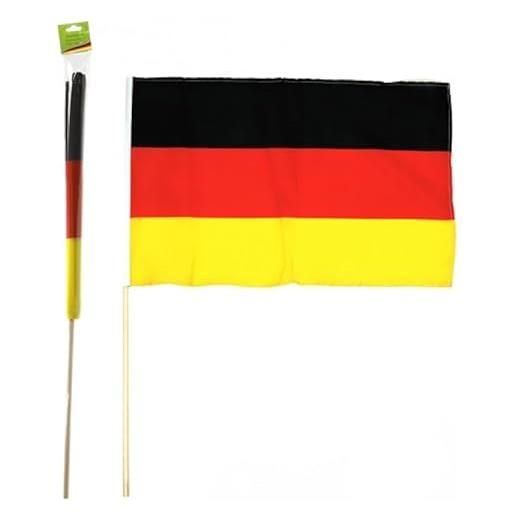 OSMA bandiere da giardino della marca modello fan flag germany 60 x 90 cm wooden handle 110 cm