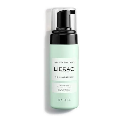 Lierac mousse struccante viso detergente, purificante e lenitiva, per tutti i tipi di pelle, formato da 150ml