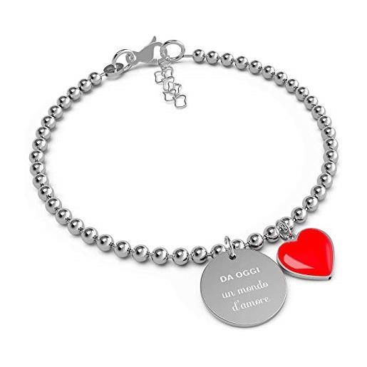 10 Buoni Propositi bracciale donna gioielli mondo d'amore trendy cod. B5757