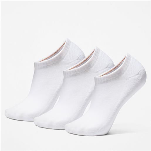 Timberland tre paia di calzini sportivi stratham core da uomo in bianco bianco
