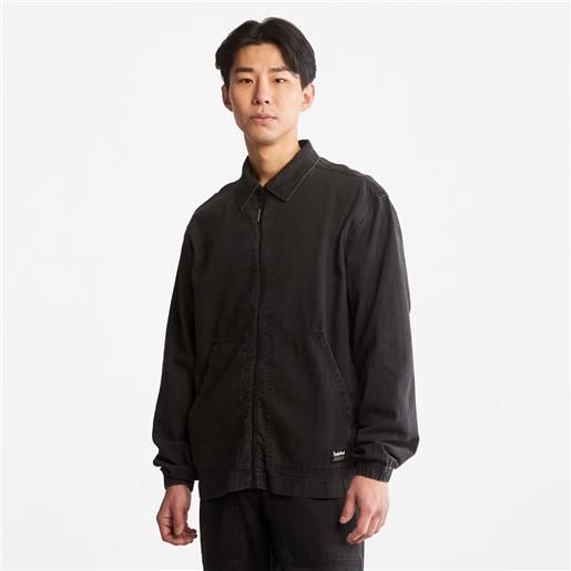 Timberland giacca da uomo in denim leggero progressive utility in colore nero colore nero