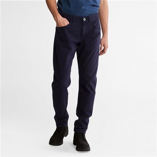 Timberland jeans da uomo in denim outdoor heritage ek+ in blu marino indigo