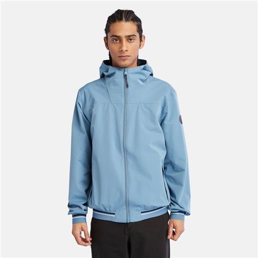 Timberland giacca bomber con cappuccio coastal cool da uomo in blu