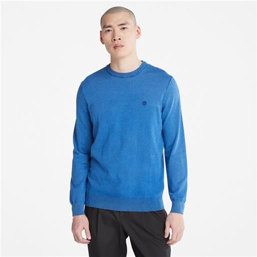 Timberland maglione girocollo da uomo ek+ in blu blu scuro
