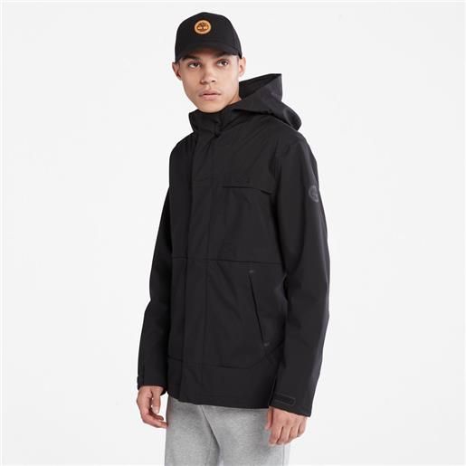 Timberland giacca con cappuccio idrorepellente da uomo in colore nero colore nero