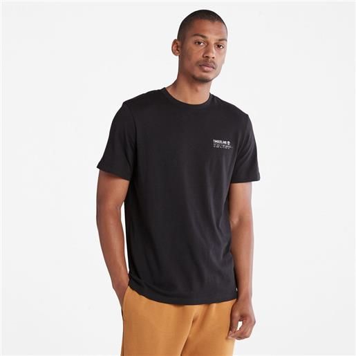 Timberland t-shirt luxe comfort essentials tencel x refibra in colore nero colore nero uomo