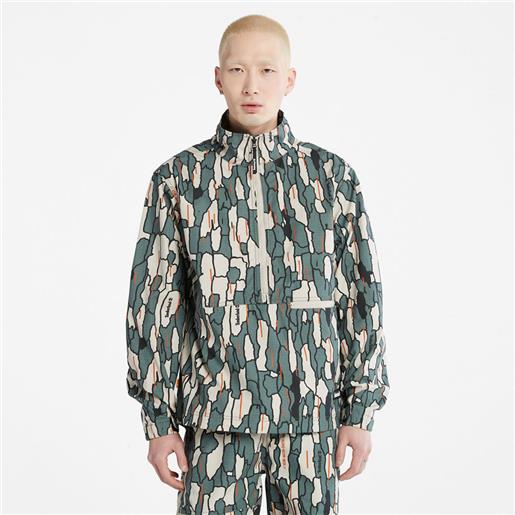Timberland giacca pullover impermeabile da uomo in mimetico mimetico