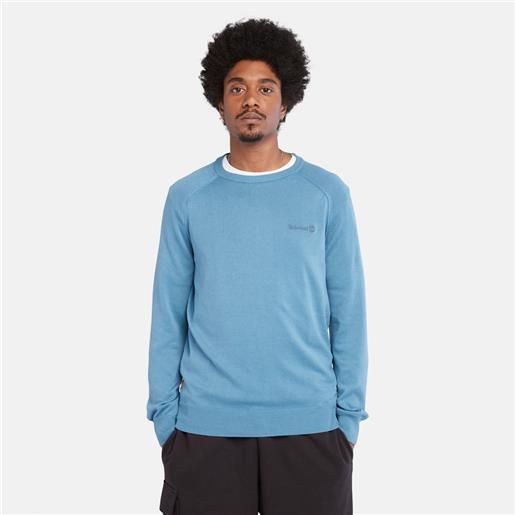 Timberland maglione girocollo modern wash da uomo in blu beige