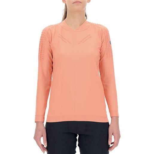 Uyn run fit long sleeve t-shirt arancione xs donna