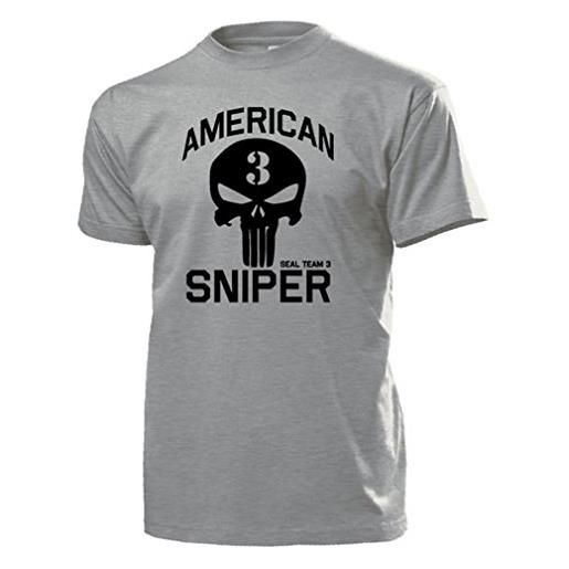 Copytec american sniper 15936 - maglietta a maniche corte, colore: navy seal team 3 seals grigio. M