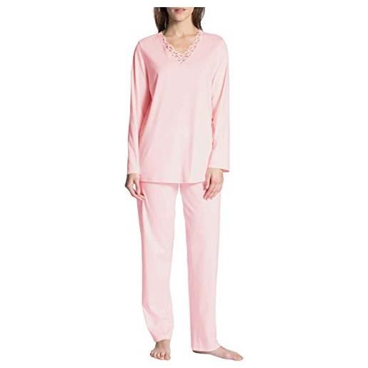 Calida cosy cotton nights set di pigiama, a malapena rosa-rosa, l donna