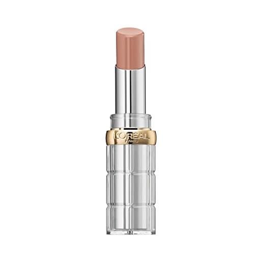 L'Oréal Paris color riche shine rossetto idratante, finish lucido per labbra, effetto laccato, 658 topless