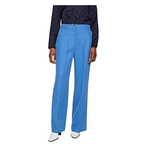 Naf Naf elino p1 pantaloni eleganti, blu 70's, 46 donna