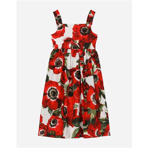 Dolce & Gabbana poplin dress with anemone print