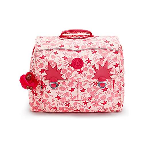 Kipling iniko, bagagli unisex - bambini e ragazzi, rosa (pink leaves), taglia unica