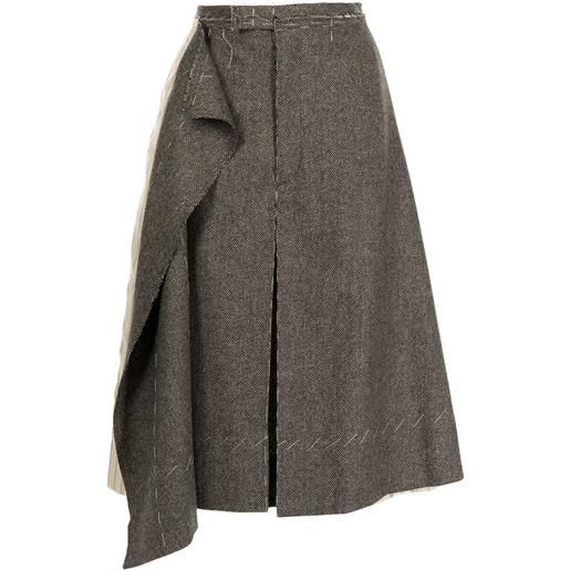 Maison Margiela shorts asimmetrici - grigio