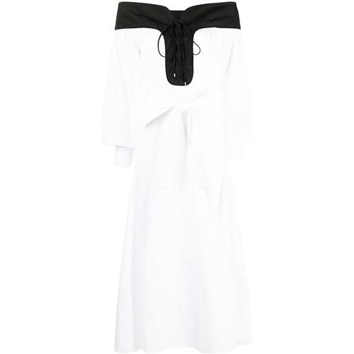 Gabriela Hearst abito lungo con design color-block - bianco