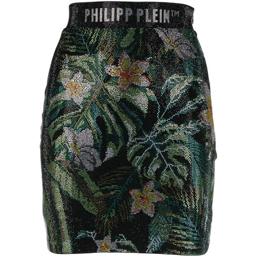 Philipp Plein minigonna con decorazione - nero