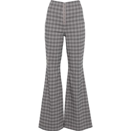 ROTATE pantaloni svasati a quadri - grigio
