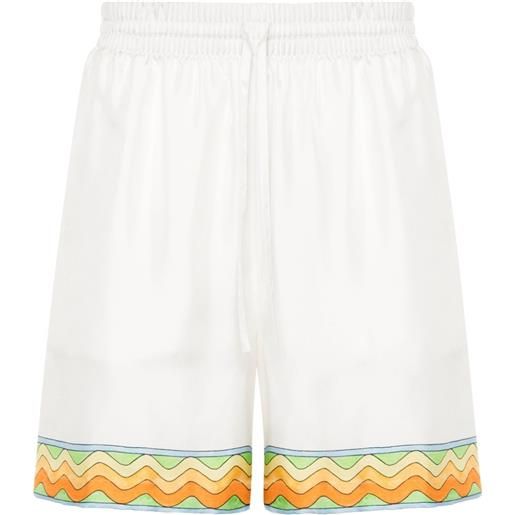 Casablanca shorts afro cubism tennis club - bianco