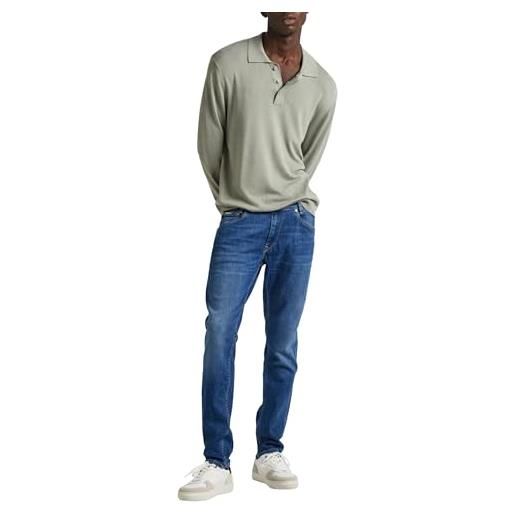 Pepe Jeans 5 tasche stretch tapered pm207391, jeans uomo, blu (denim-ht5), 36w / 32l