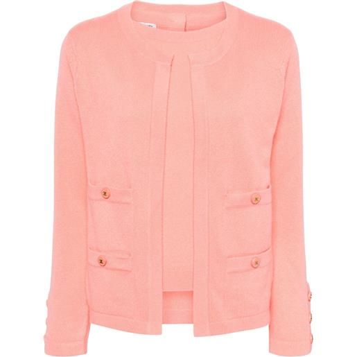 CHANEL Pre-Owned - completo due pezzi cc 1995 - donna - cashmere - 42 - rosa