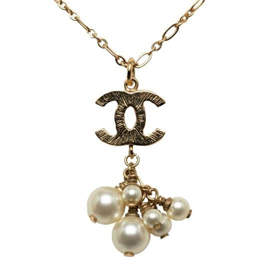 CHANEL Pre-Owned - collana con finte perle cc - donna - other/placcatura in oro - taglia unica