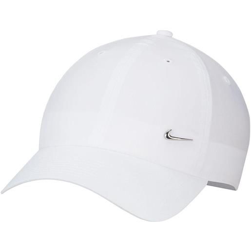 NIKE cappello con visiera club swoosh bianco [2505373]