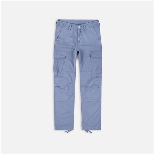 Carhartt WIP regular cargo pant bay blue garment dyed uomo