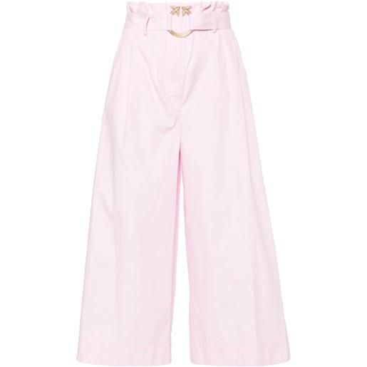 PINKO pantaloni a palazzo crop - rosa