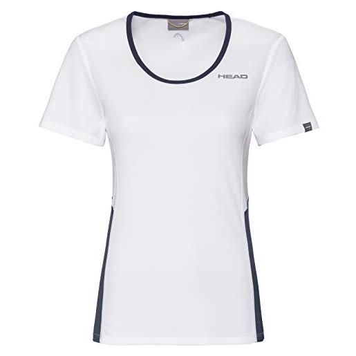 Head club tech t-shirt, donna, bianco/turchino, 3xl