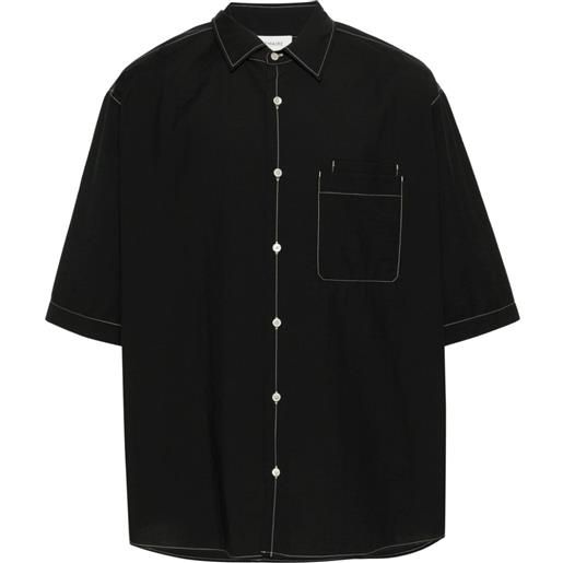 LEMAIRE camicia con dettaglio cuciture - nero