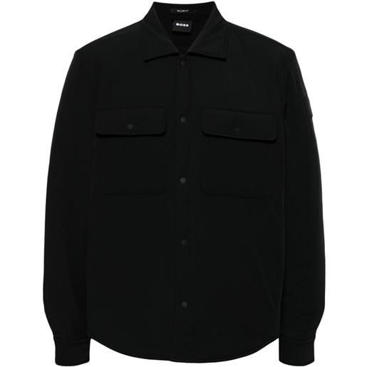 BOSS giacca-camicia con bottoni - nero