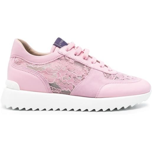Le Silla sneakers in pizzo a fiori - rosa