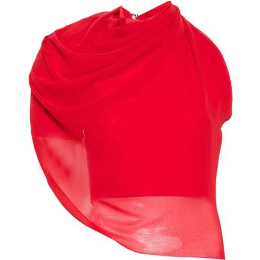 Jacquemus top asimmetrico pablo - rosso