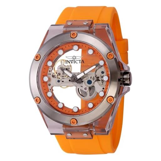 Invicta speedway 44396 arancione orologio uomo meccanico manuale - 48mm
