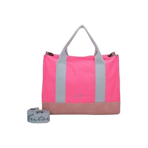 Fritzi aus Preussen tote bag canvas neon pink, shopper donna, rosa fluo