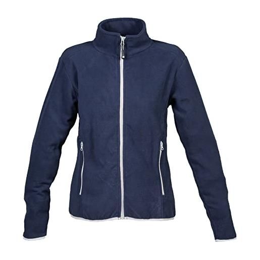 Niscioma felpa zip intera donna - maglia tuta felpata invernale maglie senza cappuccio tinta unita, felpe da lavoro 100% poliestere con tasche fondo elasticizzato, modello met lady