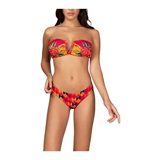 EFFEK donna bikini fascia 84% pl 16% ea f22-0391 s multicolore fantasia x1