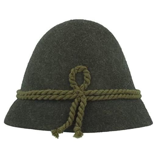 Hut Breiter breiter cappello bavarese da uomo e da donna, antracite. , 62