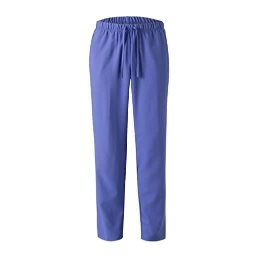Velilla - pantaloni pigiama microfibra con nastri 533007 uomo blu persiano s