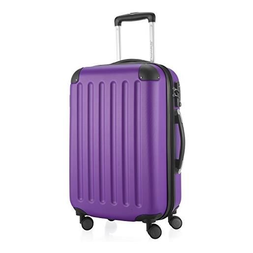 Hauptstadtkoffer - spree - bagaglio a mano, valigia rigida, trolley espandibile, 4 ruote doppie, tsa, 55 cm, 42 litri, viola