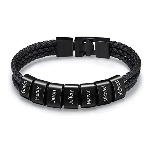 LOTUS STYLE Bracciale Uomo Men In Black LS2058-2/1, Acciaio Inossidabile 316L, Lunghezza 210 Mm, Design Urbano - 3