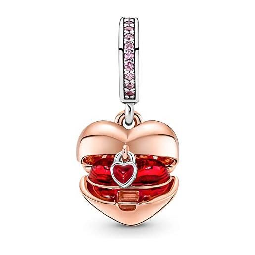 RMMY charms openable heart locket charm 925 sterling silver bead pendant for bracelet&necklace, birthday mother's day christmas jewelry gifts for women girl